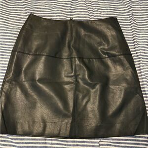 Ted Baker Black Faux Leather Mini Skirt